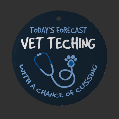 Today's Forecast Vet Teching Christmas Ornament/ Personalized Vet Tech Gift, Vet Gift, Personalized Gift