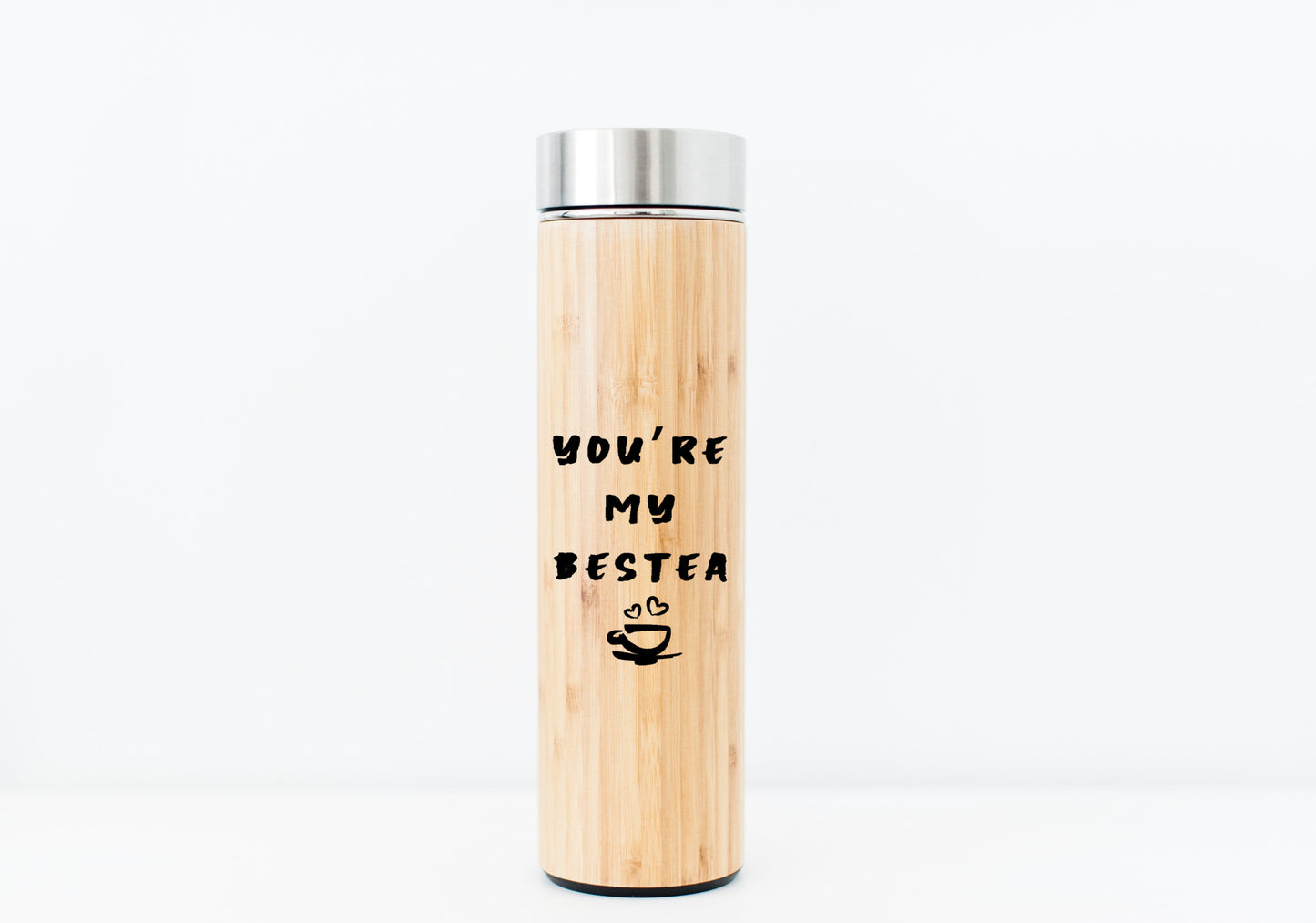 Your'e My BestTea Bamboo Water Bottle, Bamboo thermos bottle, Tea Tumbler, Eco-friendly gift, Water Bottle, Best Gift, Best Tea