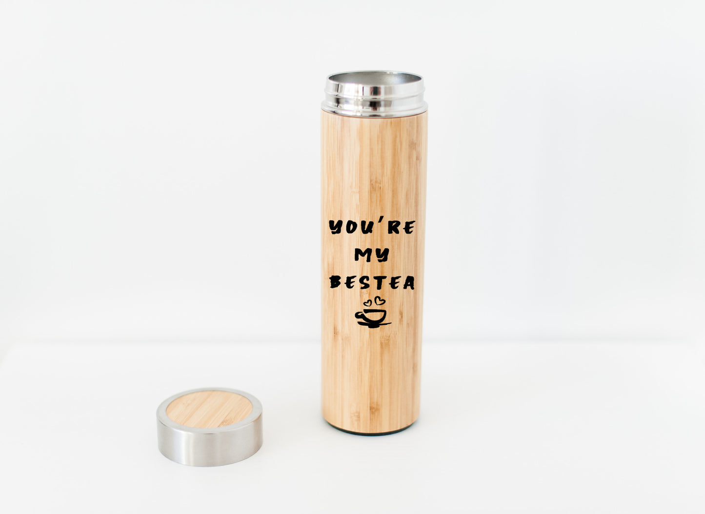 Your'e My BestTea Bamboo Water Bottle, Bamboo thermos bottle, Tea Tumbler, Eco-friendly gift, Water Bottle, Best Gift, Best Tea