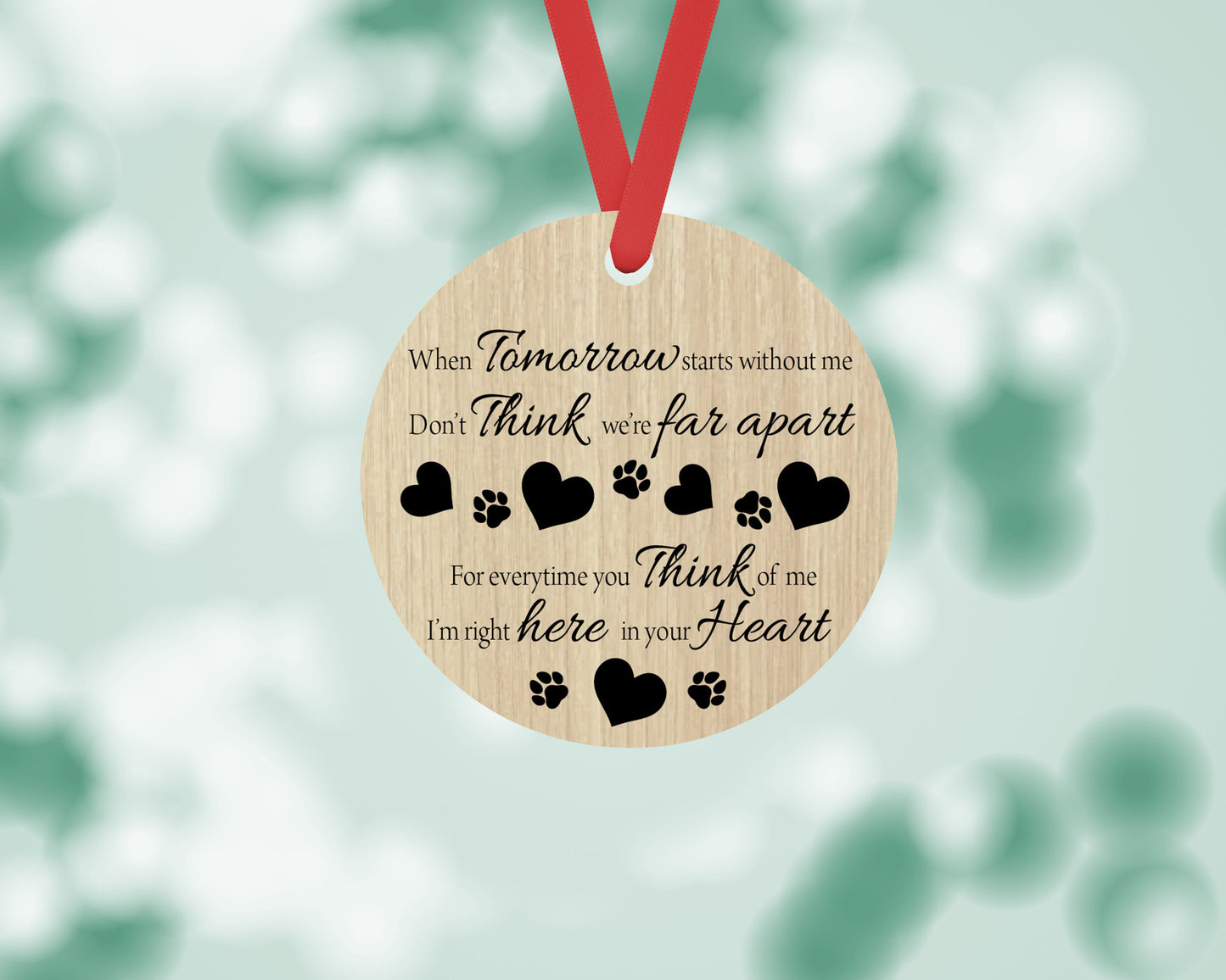 Pet Memorial Ornament, Forever Loved, Personalized Dog Christmas Ornament