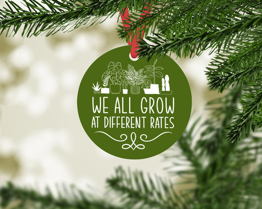 Christmas gift for special education professional, We All Grow at Different Rates Christmas ornament for special ed teacher, Thank you gift for special ed professional
