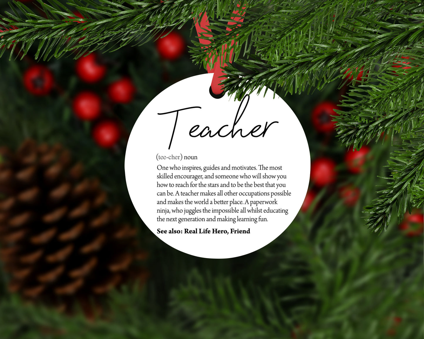 Teacher Definition Christmas Ornament/ Christmas Gift