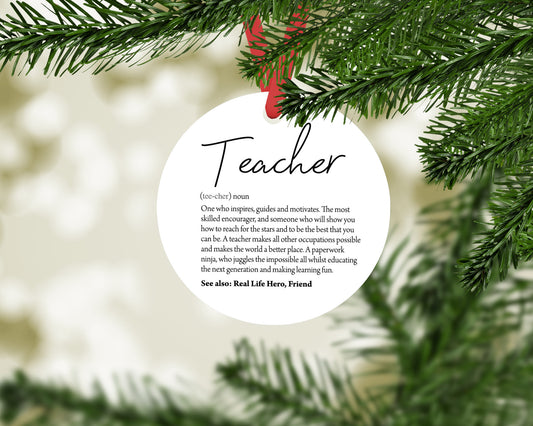 Teacher Definition Christmas Ornament/ Christmas Gift