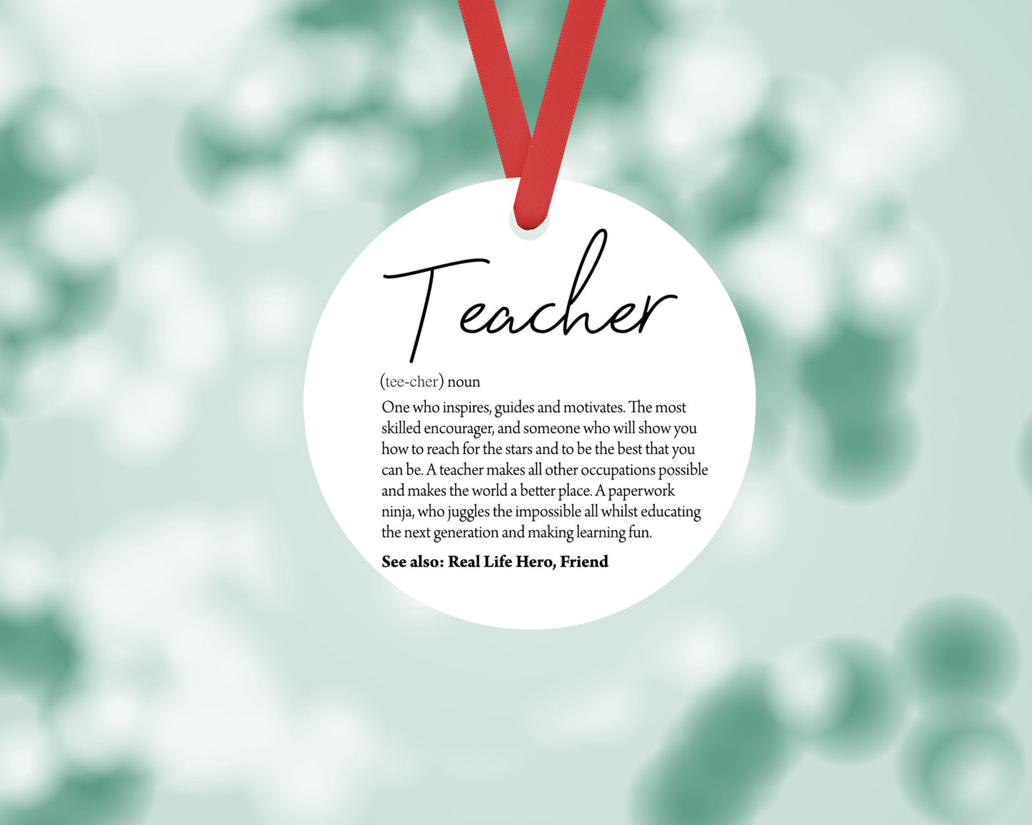 Teacher Definition Christmas Ornament/ Christmas Gift