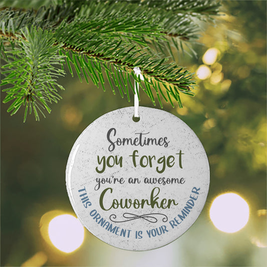 Awesome Coworker Christmas Holiday Ornament